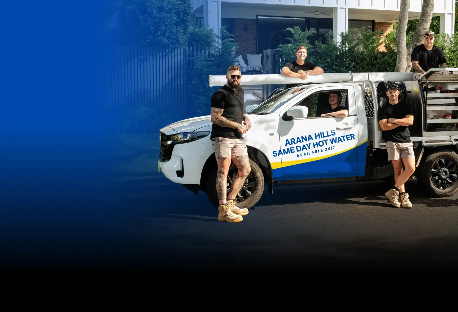 Arana Hills Same Day Hot Water team with the ute